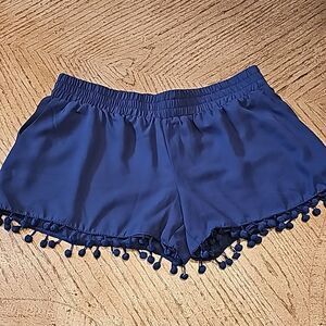 Navy shorts pom pom size M Aqua